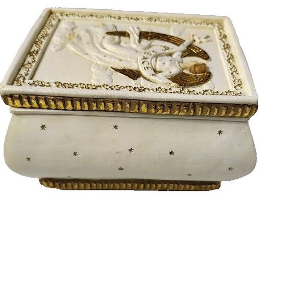 Roman Mitsuyo Angel Peace Jewelry Trinket Music Box - Picture 4 of 7